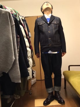 「JUNYA WATANABE MAN（ジュンヤワタナベマン）のアイテム（テーラードジャケット）」を使った、ikutaroさん（メンズ・177cm）の冬コーディネート