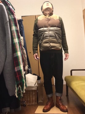 「JUNYA WATANABE MAN（ジュンヤワタナベマン）のアイテム（ニット/セーター）」を使った、ikutaroさん（メンズ・177cm）の冬コーディネート
