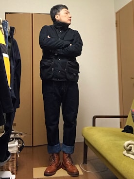 「ACNE（アクネ）のアイテム（ジャケット/アウター）」を使った、ikutaroさん（メンズ・177cm）の春コーディネート