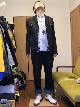 「JUNYA WATANABE MAN（ジュンヤワタナベマン）のアイテム（テーラードジャケット）」を使った、ikutaroさん（メンズ・177cm）の春コーディネート