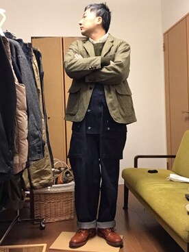 「JUNYA WATANABE MAN（ジュンヤワタナベマン）のアイテム（ニット/セーター）」を使った、ikutaroさん（メンズ・177cm）の春コーディネート
