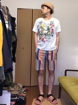 「HEAD PORTER PLUS（ヘッドポータープラス）のアイテム」を使った、ikutaroさん（メンズ・177cm）の夏コーディネート