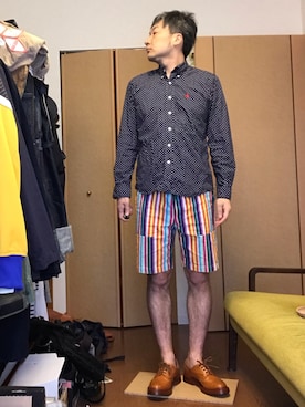 「HEAD PORTER PLUS（ヘッドポータープラス）のアイテム」を使った、ikutaroさん（メンズ・177cm）の夏コーディネート