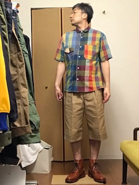 「CLAMP（クランプ）のアイテム」を使った、ikutaroさん（メンズ・177cm）の夏コーディネート