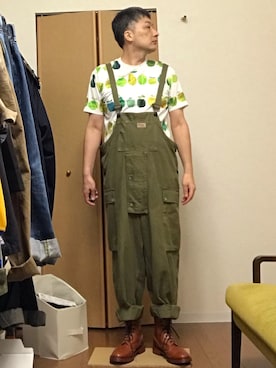 「JUNYA WATANABE MAN（ジュンヤワタナベマン）のアイテム（Tシャツ/カットソー）」を使った、ikutaroさん（メンズ・177cm）の秋コーディネート