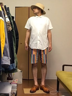 「HEAD PORTER PLUS（ヘッドポータープラス）のアイテム」を使った、ikutaroさん（メンズ・177cm）の秋コーディネート