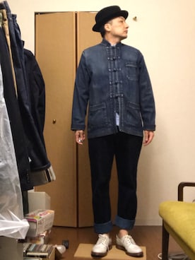 「SOPHNET.（ソフネット）のアイテム（その他アウター）」を使った、ikutaroさん（メンズ・177cm）の秋コーディネート