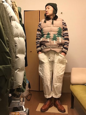 「HELLY HANSEN（ヘリーハンセン）のアイテム（ジャケット/アウター）」を使った、ikutaroさん（メンズ・177cm）の冬コーディネート