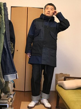 「TENDER（テンダー）のアイテム」を使った、ikutaroさん（メンズ・177cm）の冬コーディネート