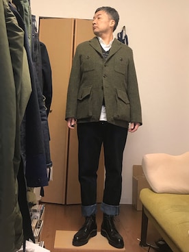 「TENDER（テンダー）のアイテム」を使った、ikutaroさん（メンズ・177cm）の春コーディネート