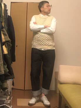 「TENDER（テンダー）のアイテム」を使った、ikutaroさん（メンズ・177cm）の春コーディネート