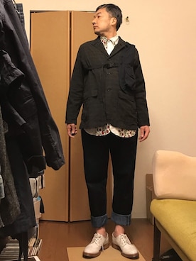 「TENDER（テンダー）のアイテム」を使った、ikutaroさん（メンズ・177cm）の春コーディネート