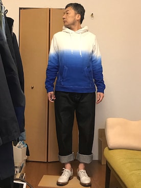 「TENDER（テンダー）のアイテム」を使った、ikutaroさん（メンズ・177cm）の春コーディネート