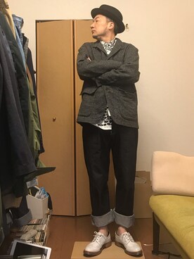 「TENDER（テンダー）のアイテム」を使った、ikutaroさん（メンズ・177cm）の春コーディネート