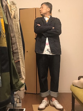 「TENDER（テンダー）のアイテム」を使った、ikutaroさん（メンズ・177cm）の春コーディネート