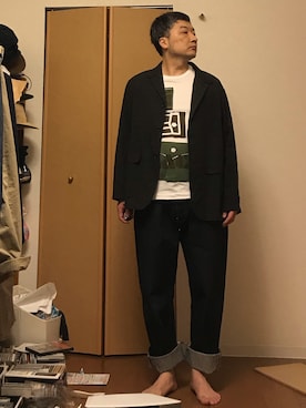 「TENDER（テンダー）のアイテム」を使った、ikutaroさん（メンズ・177cm）の春コーディネート