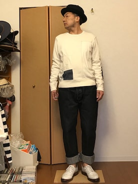 「JUNYA WATANABE MAN（ジュンヤワタナベマン）のアイテム（Tシャツ/カットソー）」を使った、ikutaroさん（メンズ・177cm）の春コーディネート