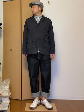 「TENDER（テンダー）のアイテム」を使った、ikutaroさん（メンズ・177cm）の春コーディネート