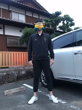 「F.C.Real Bristol（エフシーレアルブリストル）のアイテム（ナイロンジャケット）」を使った、NAKさん（メンズ・180cm）の秋コーディネート