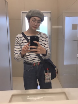 「IL BISONTE（イルビゾンテ）のアイテム（リング）」を使った、miccco.さん（レディース・158cm）の春コーディネート