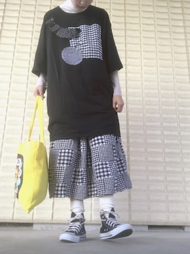 「CONVERSE（コンバース）のCONVERSE ALL STAR　ハイカットスニーカー（スニーカー）」を使った、miccco.さん（レディース・157cm）の秋コーディネート