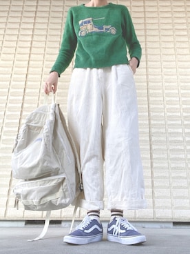 「CONNA DESIGN（コンナデザイン）のアイテム」を使った、miccco.さん（レディース・157cm）の秋コーディネート