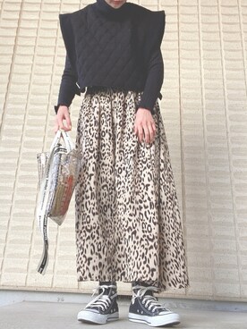 「CONVERSE（コンバース）のCONVERSE ALL STAR　ハイカットスニーカー（スニーカー）」を使った、miccco.さん（レディース・157cm）の冬コーディネート