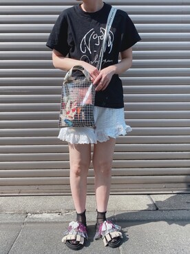 「RBT（アールビーティ）のアイテム」を使った、miccco.さん（レディース・157cm）の夏コーディネート