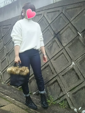 「UNIQLOU」｜「アイテム（アクセサリー）」を使った、みみみさん（レディース・154cm）の秋コーディネート