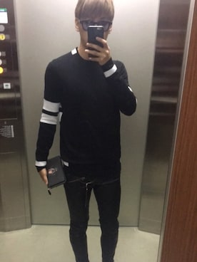 「GIVENCHY（ジバンシイ）のアイテム（財布/小物）」を使った、t☺︎☺︎kさん（メンズ・168cm）の冬コーディネート