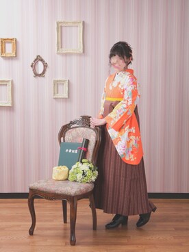 「卒業袴」｜みさん（レディース・162cm）の春コーディネート