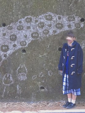 「ehka sopo（エヘカソポ）のアイテム（ダッフルコート）」を使った、みさん（レディース・162cm）の冬コーディネート