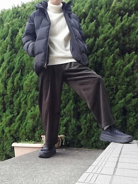 「UNIQLO（ユニクロ）の50色ソックス（消臭機能付き）（ソックス/靴下）」を使った、HIROTOさん（メンズ・175cm）の冬コーディネート