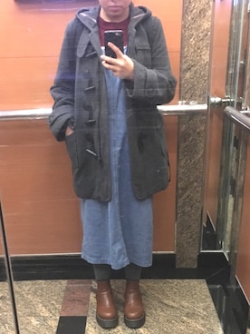 「SPINNS(スピンズ)のアイテム(ジャンパースカート)」を使った、あき🍎さん(レディース・148cm)の冬コーディネート