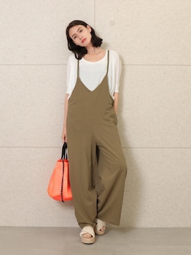 「Factor=（ファクターイコール）のアイテム（オールインワン・サロペット）」を使った、Factor= modelさん（レディース・162cm）の夏コーディネート
