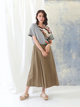 「Factor=（ファクターイコール）のアイテム（スカート）」を使った、Factor= modelさん（レディース・162cm）の夏コーディネート