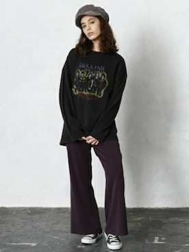 「Factor=（ファクターイコール）のアイテム（トップス）」を使った、Factor= modelさん（レディース・160cm）の冬コーディネート