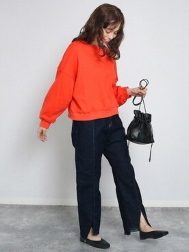 「Factor=（ファクターイコール）のアイテム（パンツ）」を使った、Factor= modelさん（レディース・160cm）の秋コーディネート