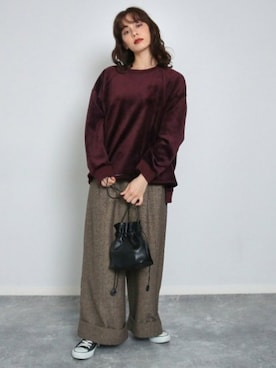 「Factor=（ファクターイコール）のアイテム」を使った、Factor= modelさん（レディース・160cm）の冬コーディネート