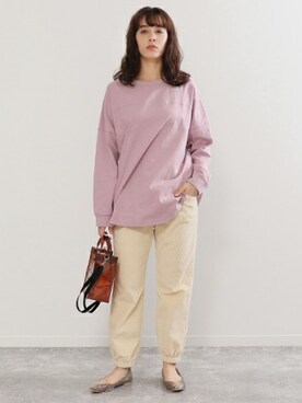 「Factor=（ファクターイコール）のアイテム（バッグ）」を使った、Factor= modelさん（レディース・160cm）の冬コーディネート