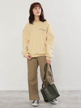 「Factor=（ファクターイコール）のアイテム（バッグ）」を使った、Factor= modelさん（レディース・160cm）の冬コーディネート