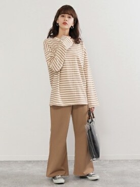「Factor=（ファクターイコール）のアイテム（バッグ）」を使った、Factor= modelさん（レディース・160cm）の冬コーディネート
