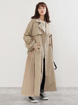 「Factor=（ファクターイコール）のアイテム（ジャケット/アウター）」を使った、Factor= modelさん（レディース・160cm）の春コーディネート