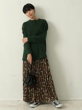 「Factor=（ファクターイコール）のアイテム（スカート）」を使った、Factor= modelさん（レディース・162cm）の秋コーディネート