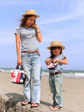 「ハグマグ」｜「アイテム（帽子）」を使った、LittlePanteaさん（レディース・158cm）の夏コーディネート
