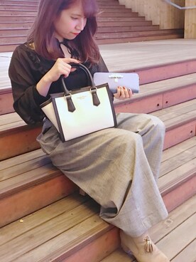 「BUBBLES（バブルス）のアイテム（パンツ）」を使った、† chika †さん（レディース・154cm）の春コーディネート