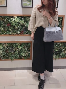 「blue」｜「アイテム（ハンドバッグ）」を使った、† chika †さん（レディース・154cm）の冬コーディネート
