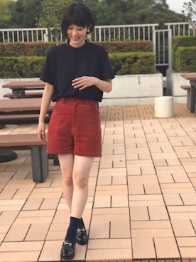 「コードュロイパンツ」｜ゆ。さん（レディース・163cm）の秋コーディネート