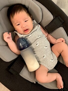 「アイテム（ママ＆ベビー、シルバー系）」を使った、CYCさん（キッズ・70cm）の秋コーディネート