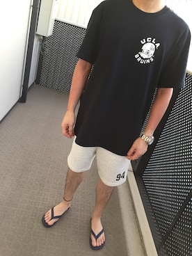 「スウエットパンツ」｜「アイテム（アナログ腕時計）」を使った、mtstさん（メンズ・160cm）の夏コーディネート